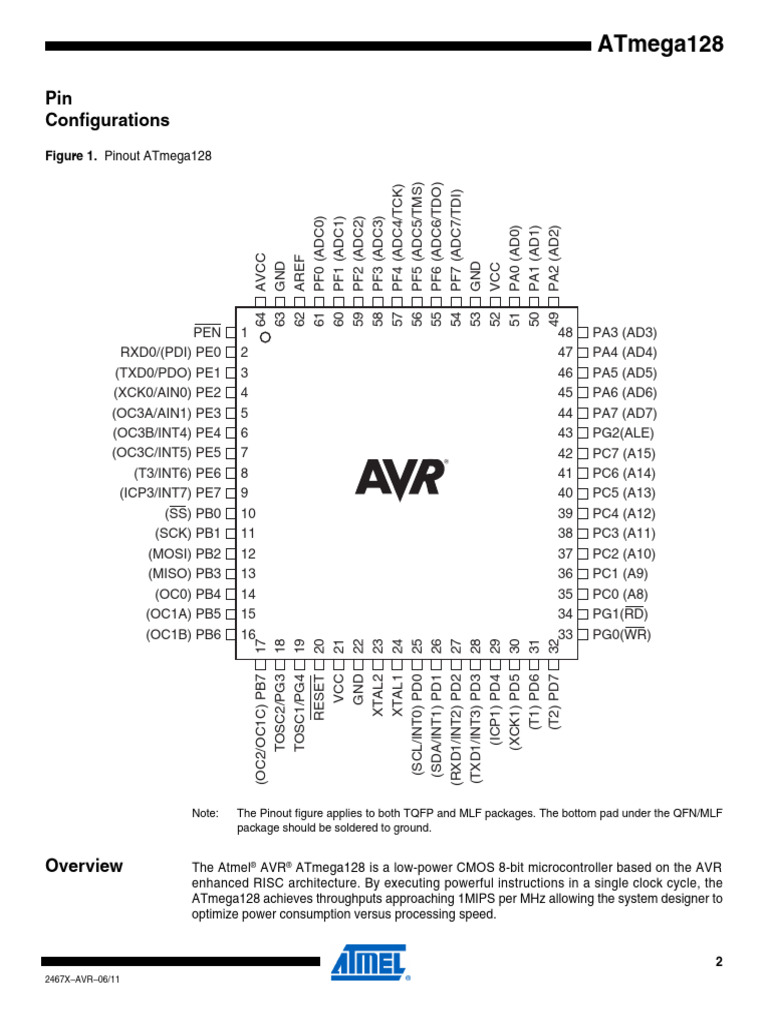 Atmega128 Datasheet | PDF | Analog To Digital Converter | Booting
