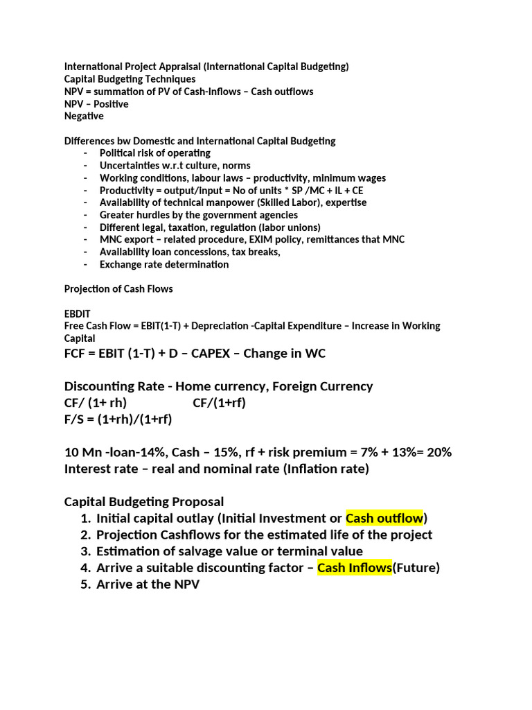 International Project Appraisal | PDF | Net Present Value | Present Value