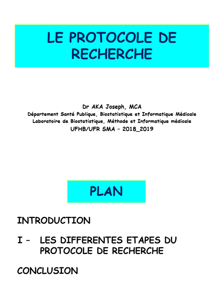 Guide du Protocole de Recherche en Santé | PDF | Échantillonnage ...