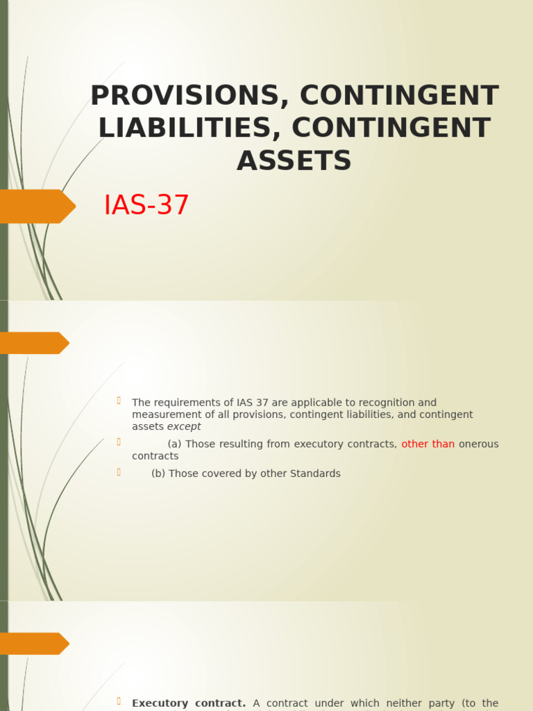 IAS 37: Provisions and Contingent Liabilities | PDF | Insurance | Business