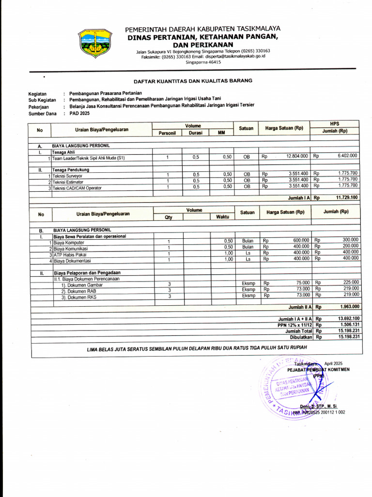 HPS Perencanaan RJIT | PDF
