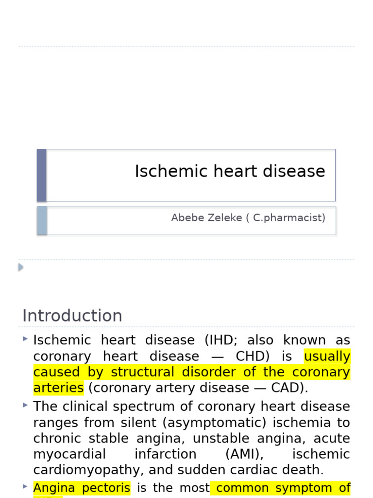 Ischemic Heart Disease | PDF | Coronary Artery Disease | Myocardial ...