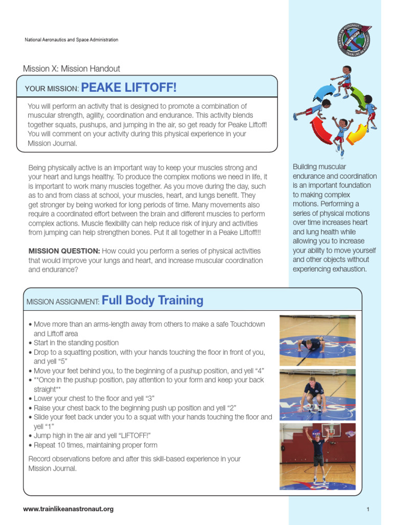 Peake Liftoff: Full Body Fitness Mission | PDF | Astronauts | Strength ...