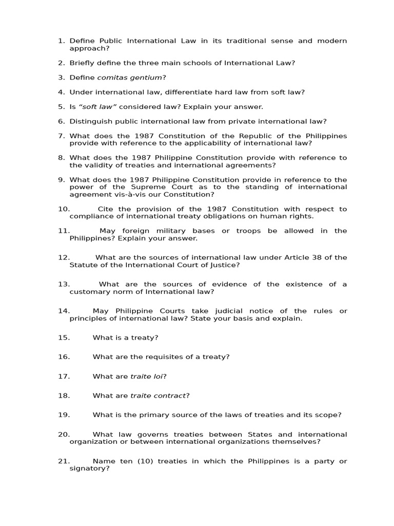 Overview of Public International Law Concepts | PDF | Treaty ...