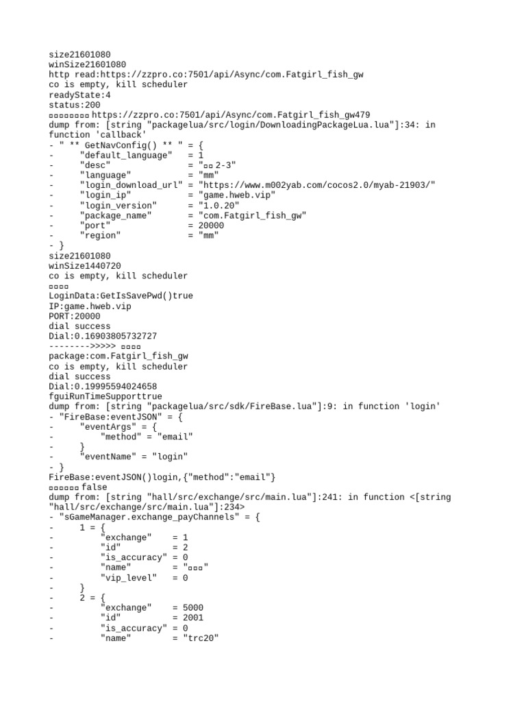 Fat Girl Fish Game Configuration Details | PDF | Hypertext Transfer ...
