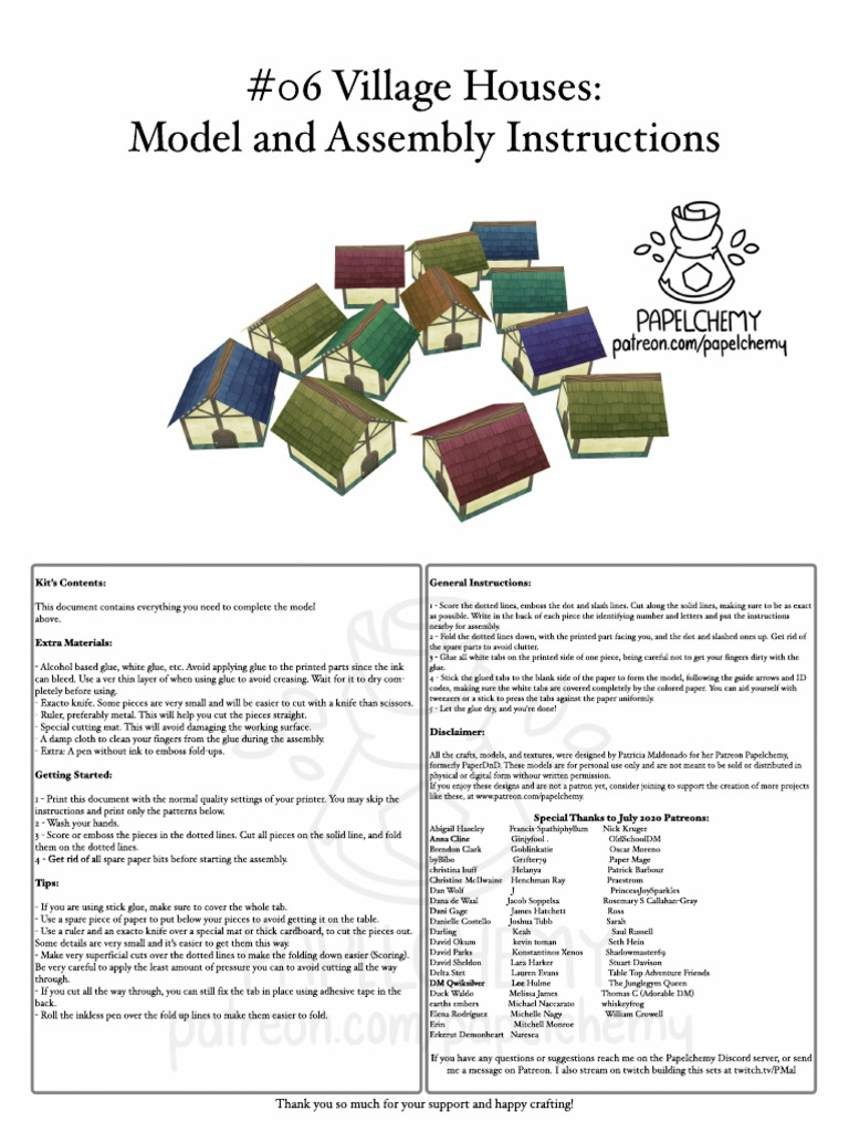 Item Village House Instructions | PDF