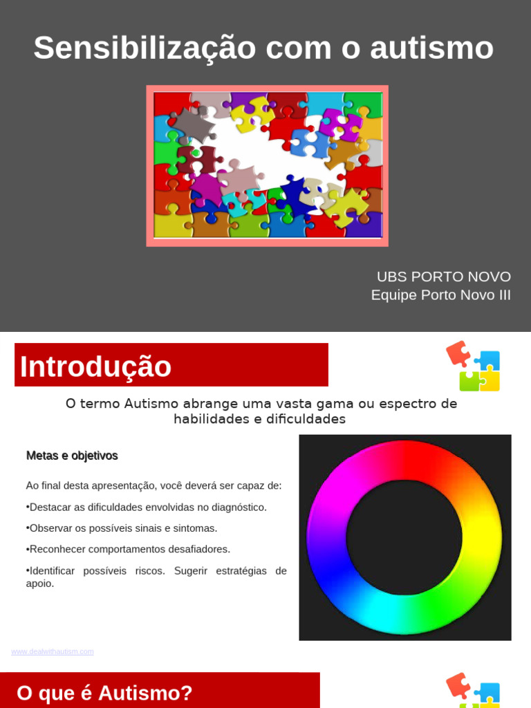 Sensibilização sobre Autismo e Suporte | PDF | Autismo | Síndrome de ...