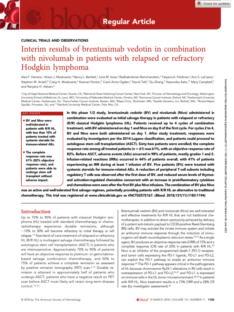 Blood 811224 | PDF | T Helper Cell | T Cell