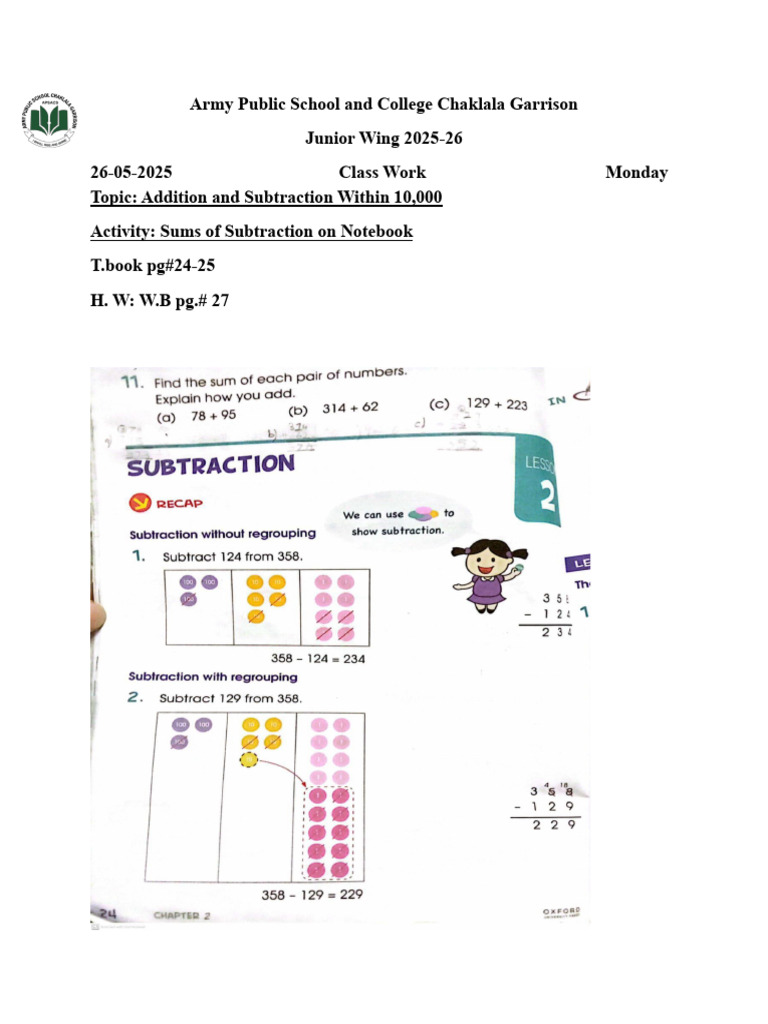 Math Grade 3 26-05-2025 To 27-05-2025 | PDF