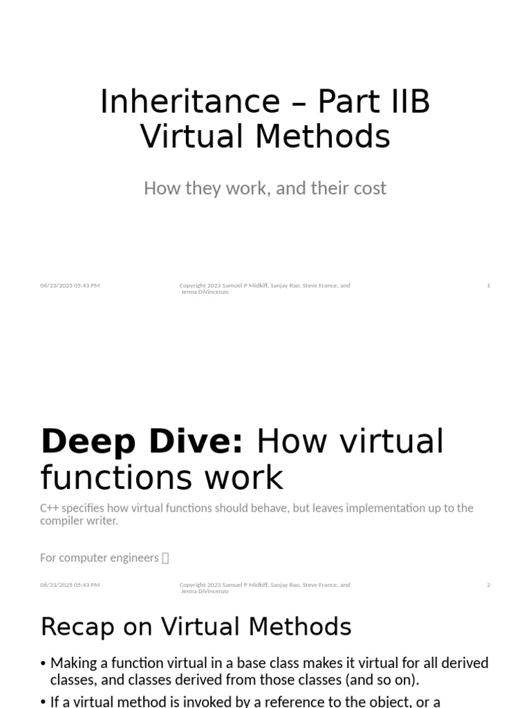 Mod4 1 Inheritance Pt2B | PDF | Method (Computer Programming) | Class ...