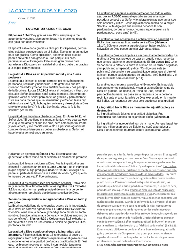 La gratitud como camino al gozo | PDF | Gratitud | Dios