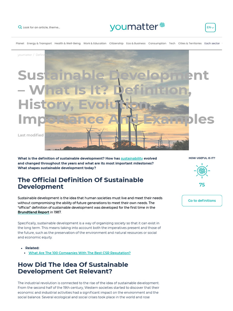 Sustainable Development | PDF | Sustainability | Sustainable Development