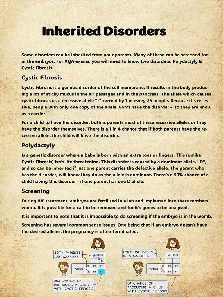 Inherited Disorders | PDF