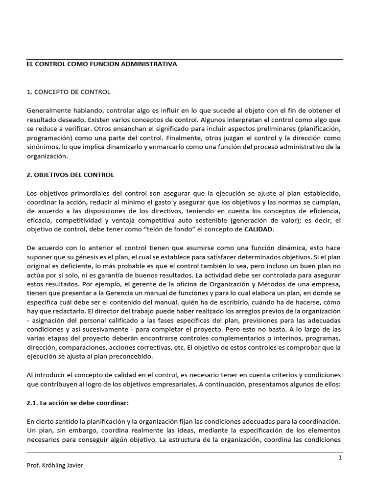 Control Administrativo en Organizaciones | PDF | Business | Auditoría