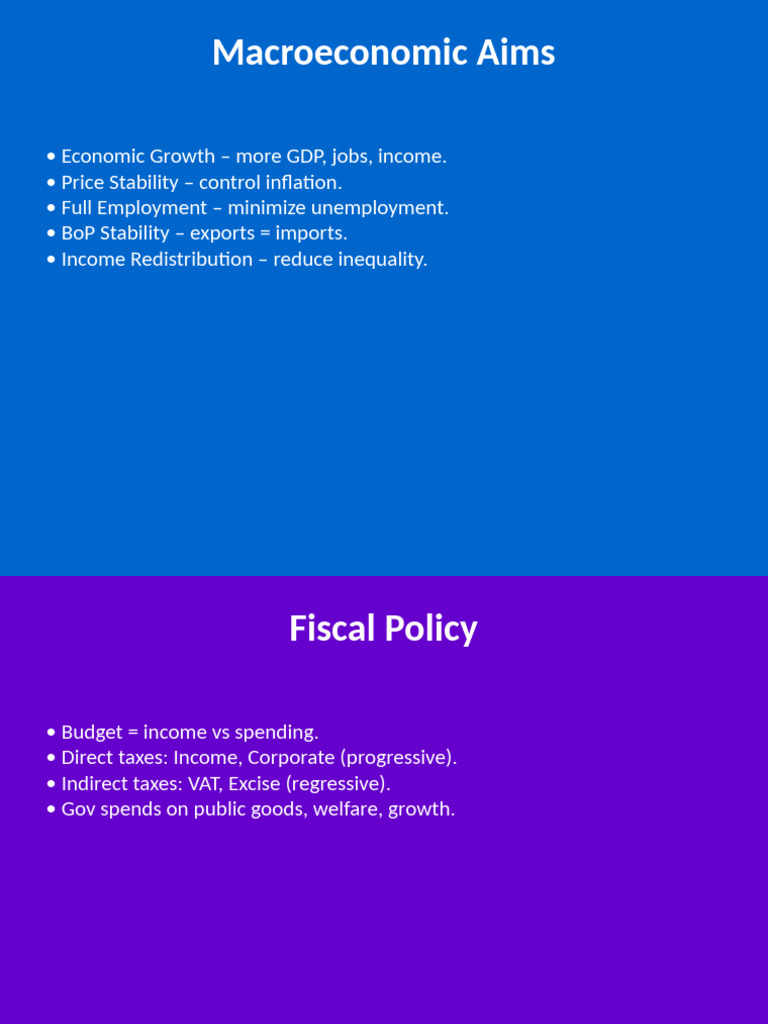 Key Macroeconomic Policies Explained | PDF
