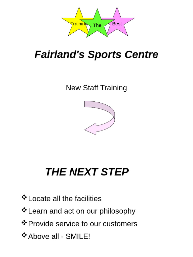 Fairland Sports Centre Staff Training Guide | PDF