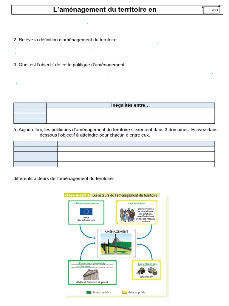 Aménagement du territoire en France | PDF | France | Paris