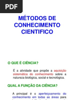 MÉTODOS DE CONHECIMENTO CIENTIFICO