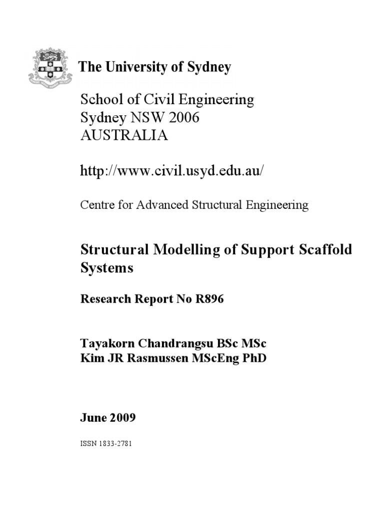 Structural Modelling of Support Scaffold Systems | PDF | Buckling ...