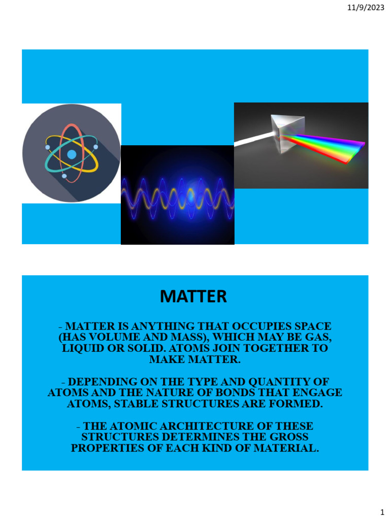Properties and Structure of Matter | PDF | Electromagnetic Radiation ...