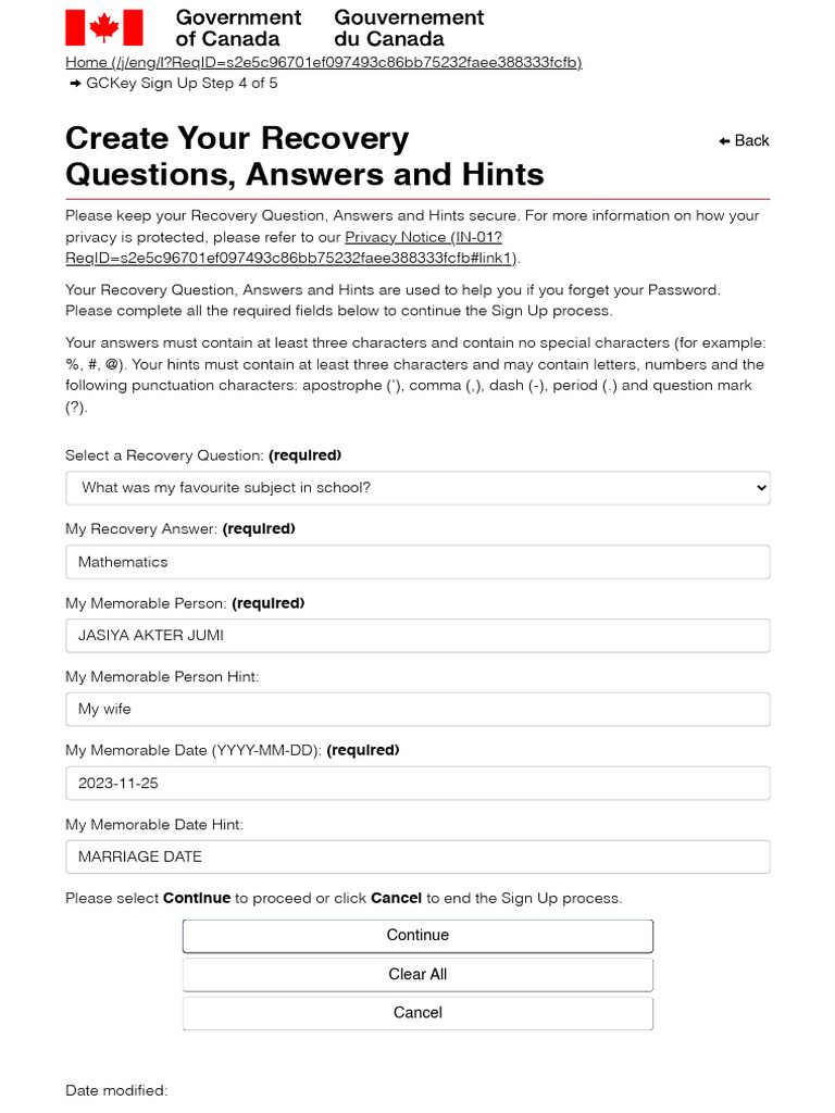 GCKey - Sign Up Step 4 of 5 | PDF