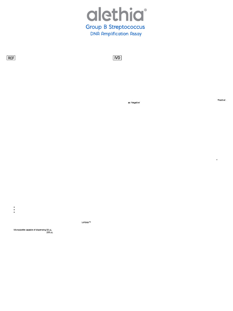 Inserto Strep B Alethia | PDF | Polymerase Chain Reaction | Streptococcus