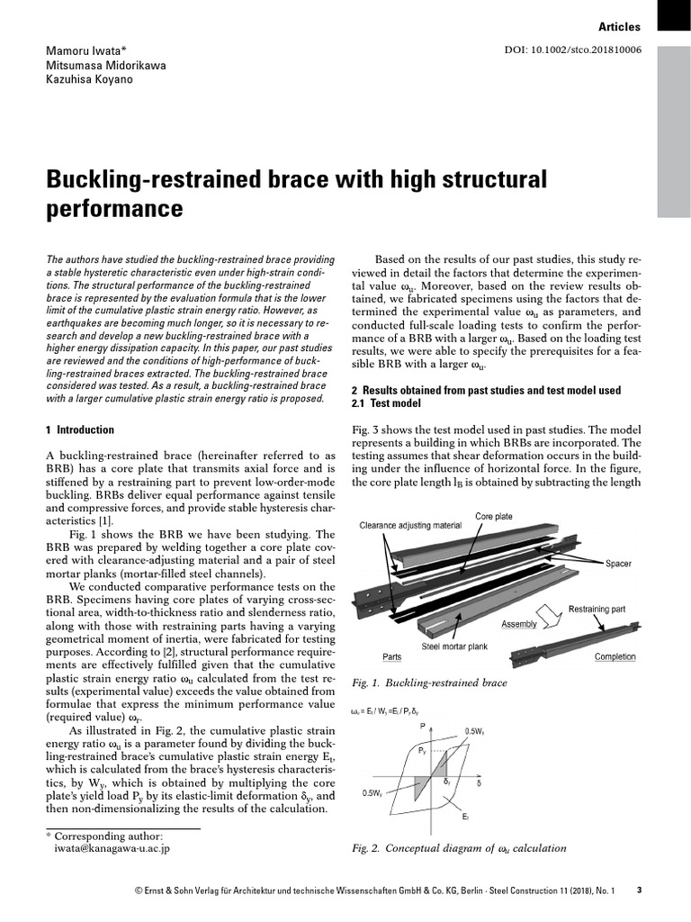 Buckling-Restrained Brace With High Structural | PDF | Deformation ...