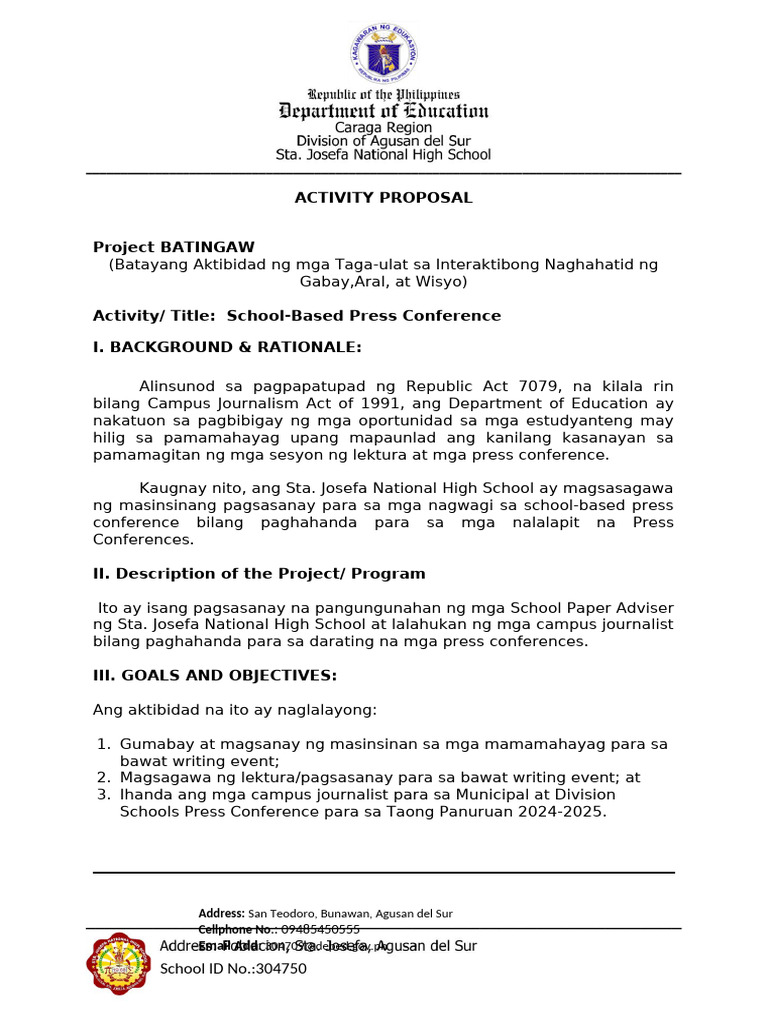 School-Based Press Conference Training | PDF