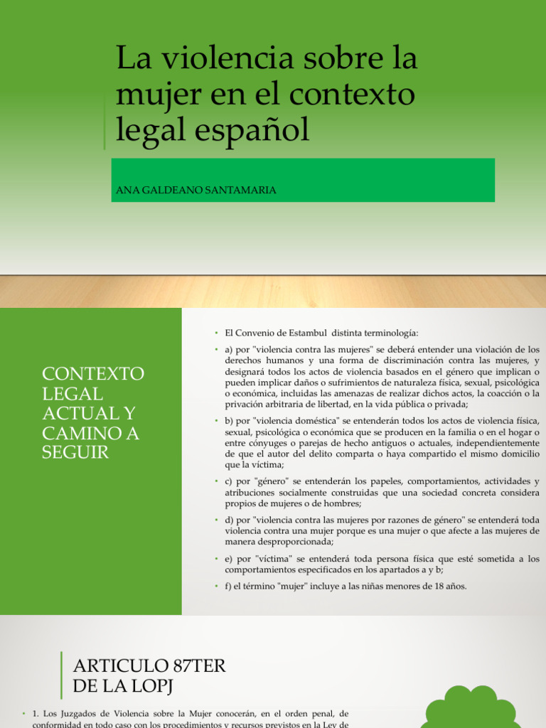Violencia de género en el marco legal español | PDF | La violencia ...