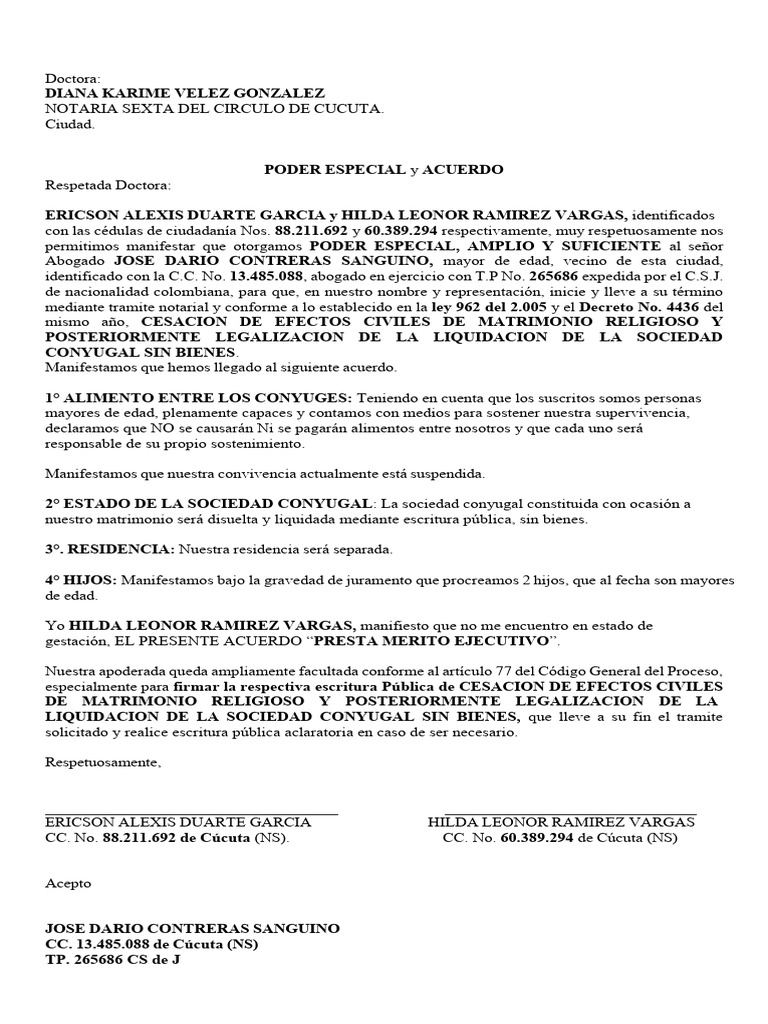 Divorcio Por Notaria Luis 2 | PDF | Propiedad de la comunidad | Divorcio
