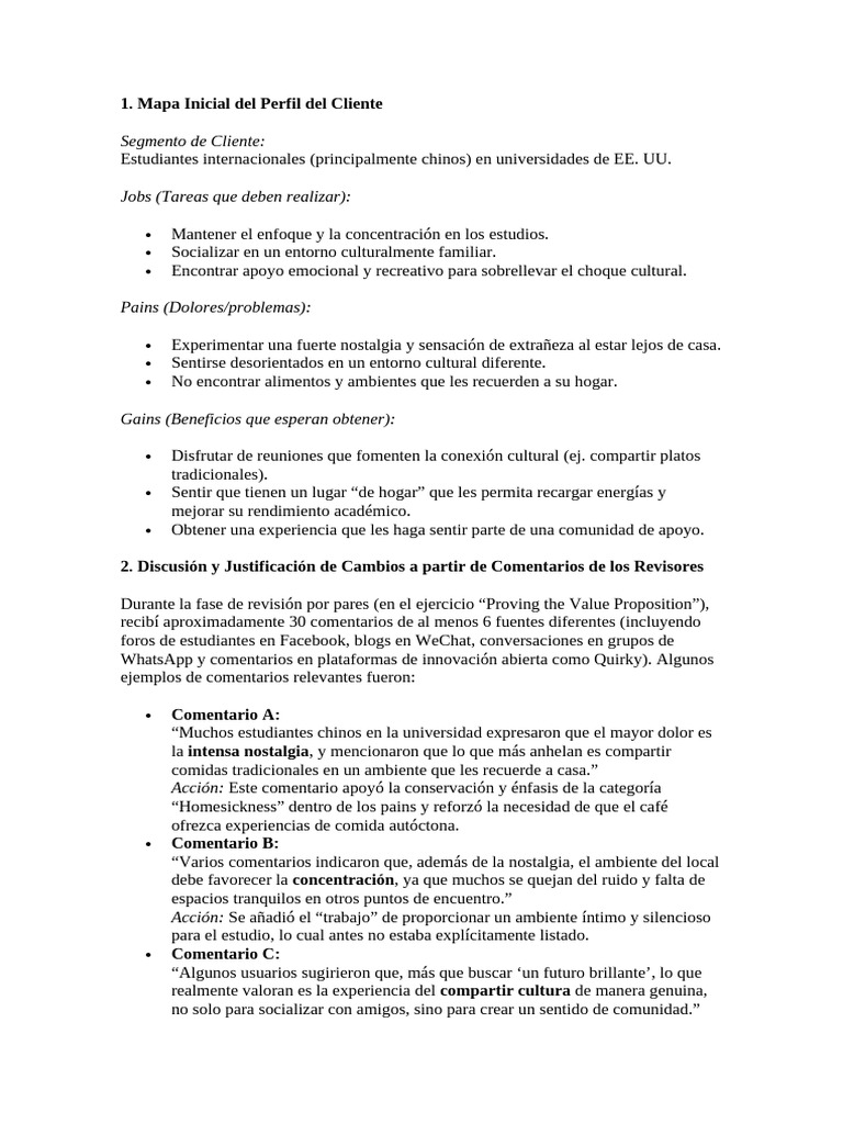 Mapa Del Perfil Del Cliente | PDF