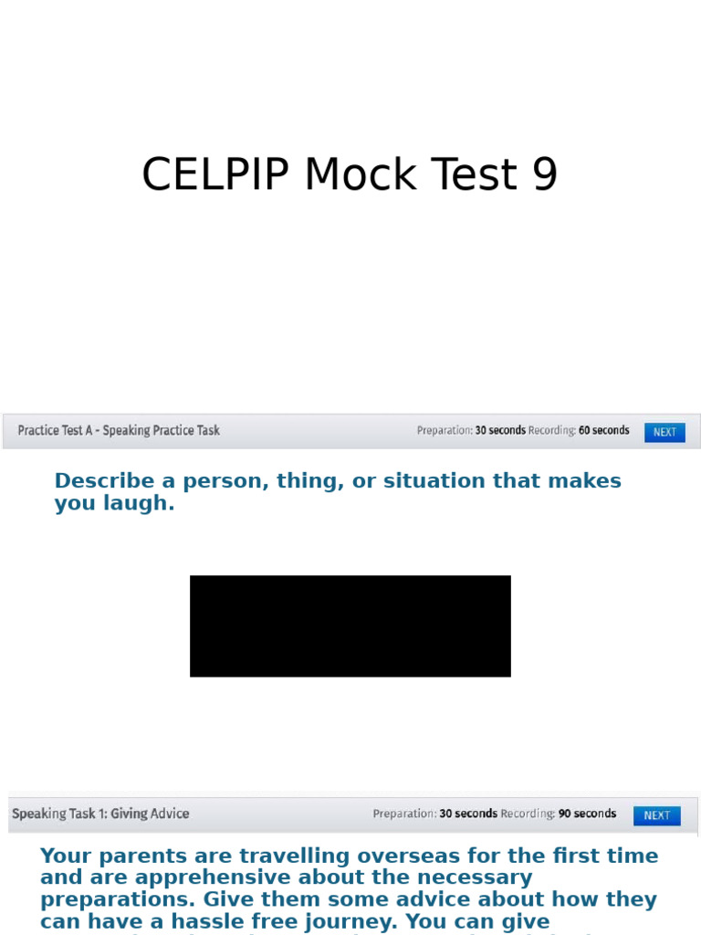 CELPIP Mock Test 9 Practice Questions | PDF