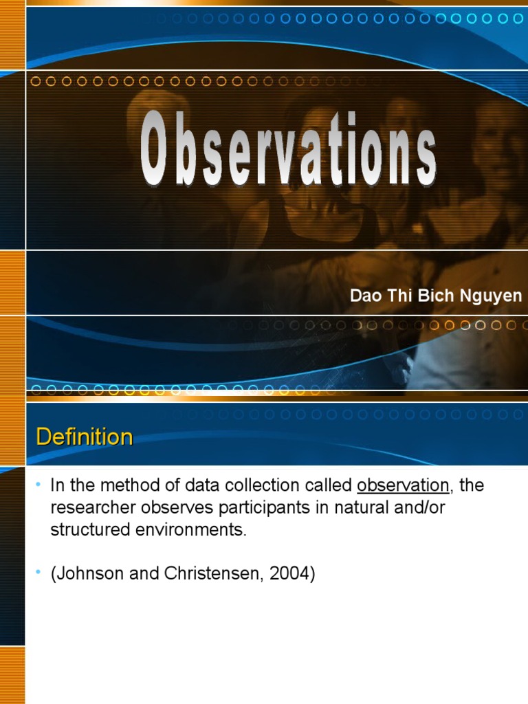 Observation Methods in Qualitative Research | PDF | Second Language ...