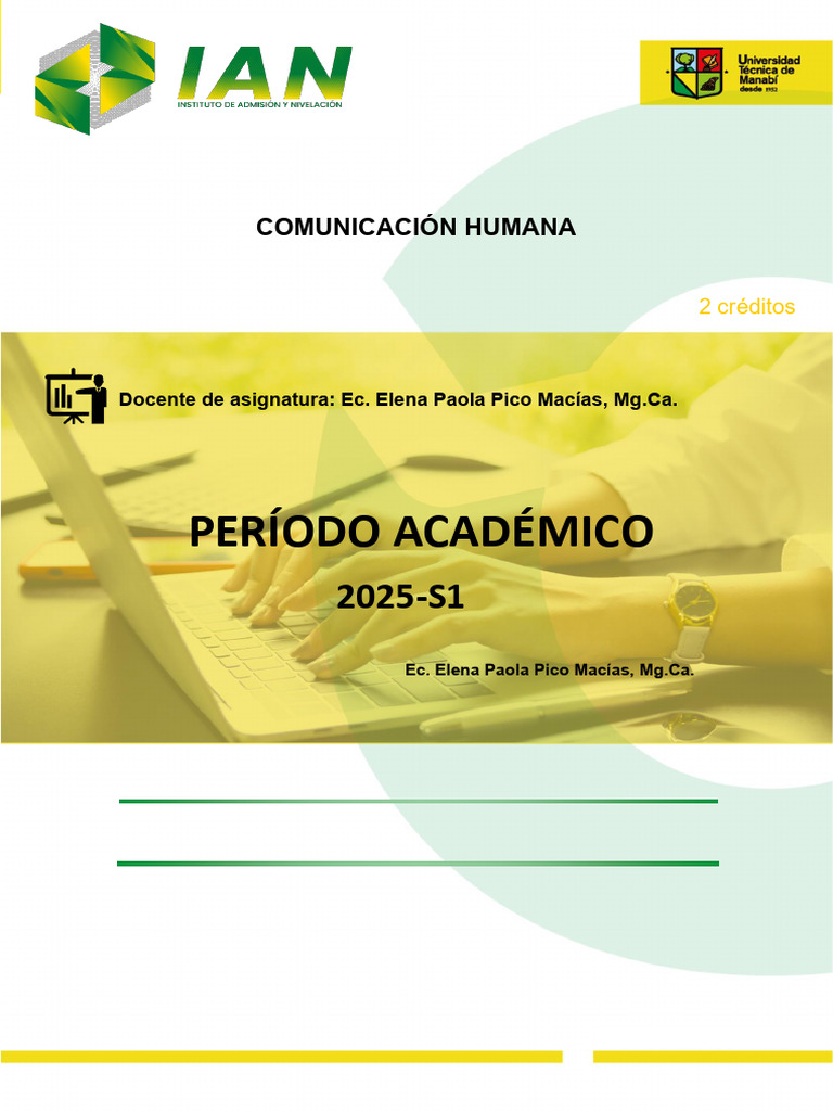 U1 Guía de Estudio Comunicación Humana 2025-S1 | PDF | Comunicación ...