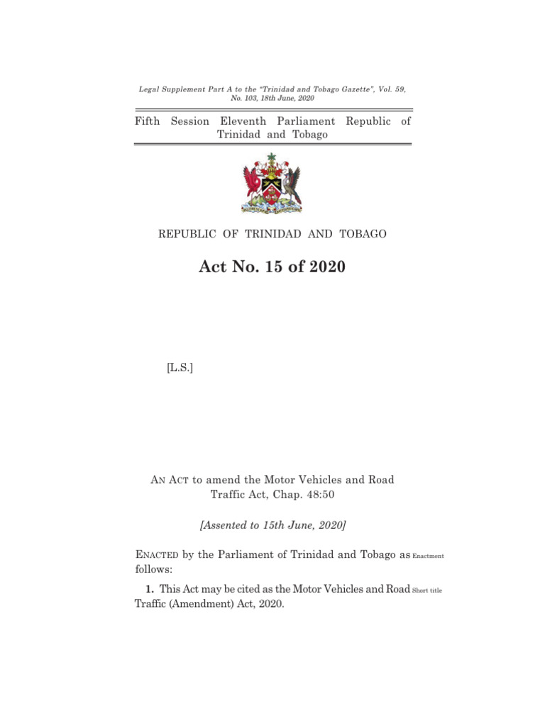 Motor Vehicles and Traffic Act Update | PDF | Fine (Penalty) | Vehicle ...