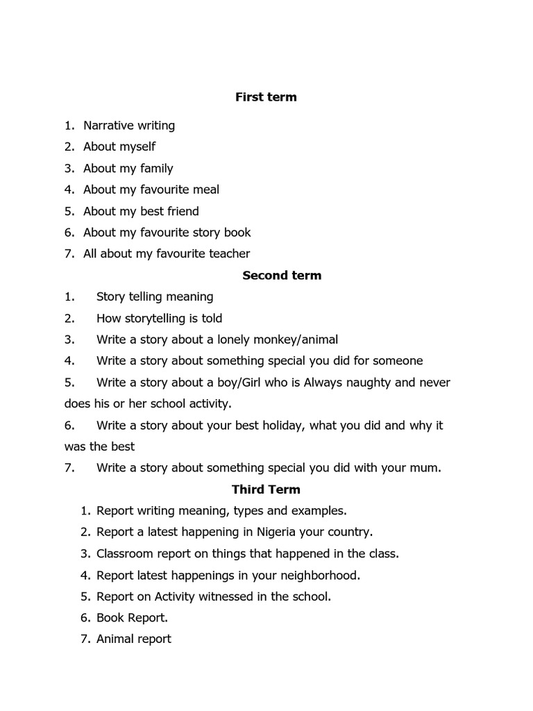 Narrative and Story Writing Guide | PDF