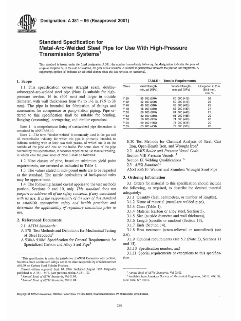 Astm A381-96 | PDF