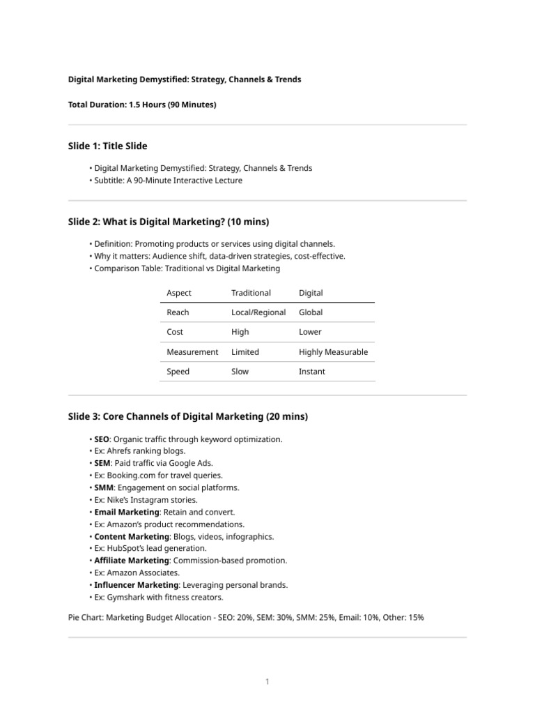 Digital Marketing Strategies & Trends | PDF | Digital Marketing | Analytics