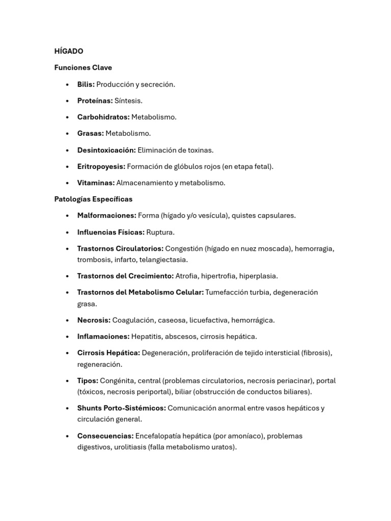 Enfermedades y Funciones del Hígado, Páncreas y Riñones | PDF ...