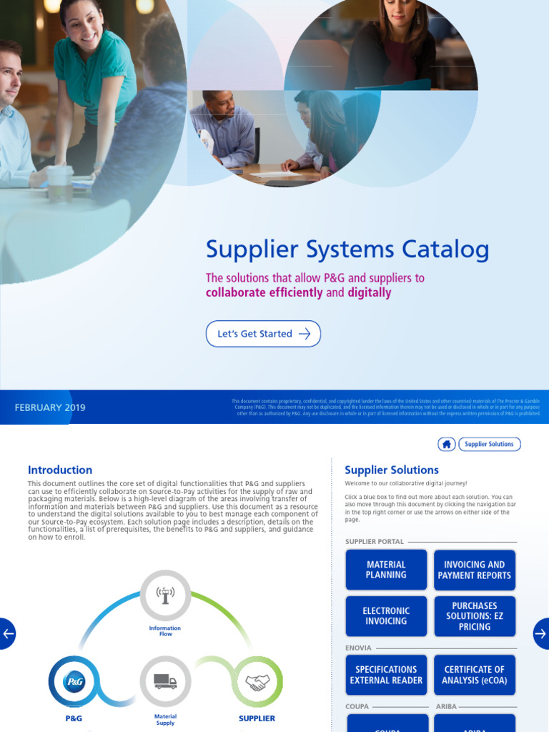 P&G Supplier Portal Overview | PDF | Supply Chain | Specification ...