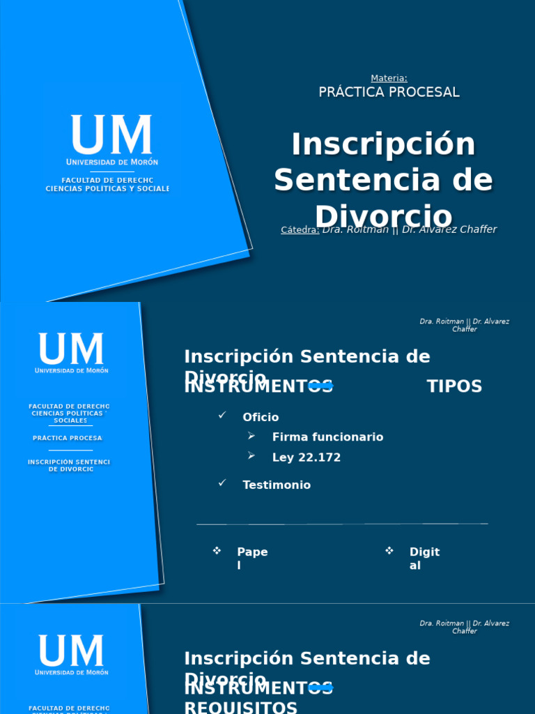 Inscripción de Sentencia de Divorcio | PDF | Divorcio | Separación de ...
