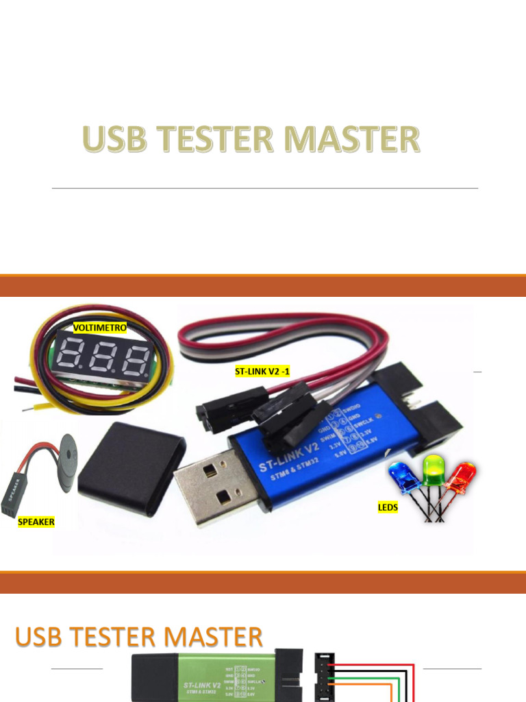 Guía de Uso del USB Tester ST-LINK V2 | PDF | USB | Hardware de la ...