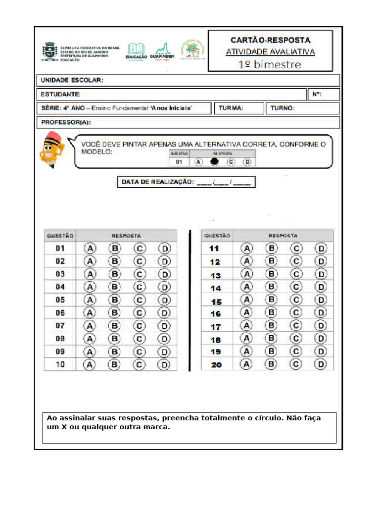 Cartao Resposta Word | PDF
