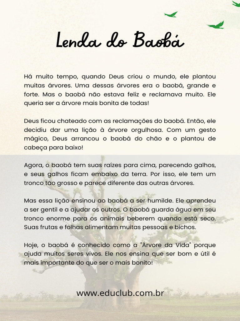 Lenda do baobá (1) | PDF