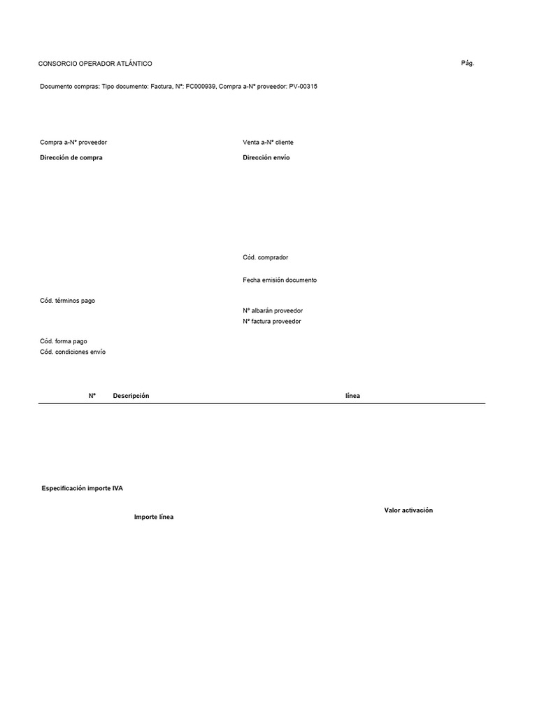 Factura FC000939 - Compra Oficina 2025 | PDF | Factura | Documentos ...