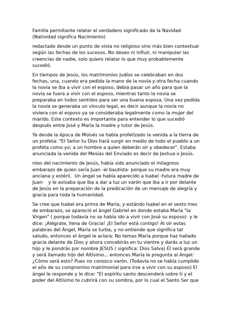 Significado histórico de la Navidad | PDF | Natividad De Jesus | María ...