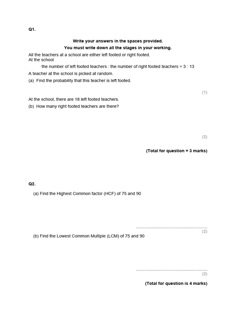 Predicted Paper 25 Igcse Mathematics Exam Paper 2 2025 | PDF | Triangle ...