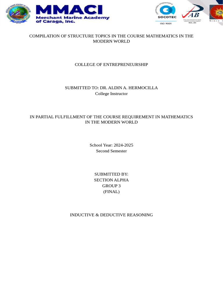 Final Project in MMW Course Subject G 3 | PDF