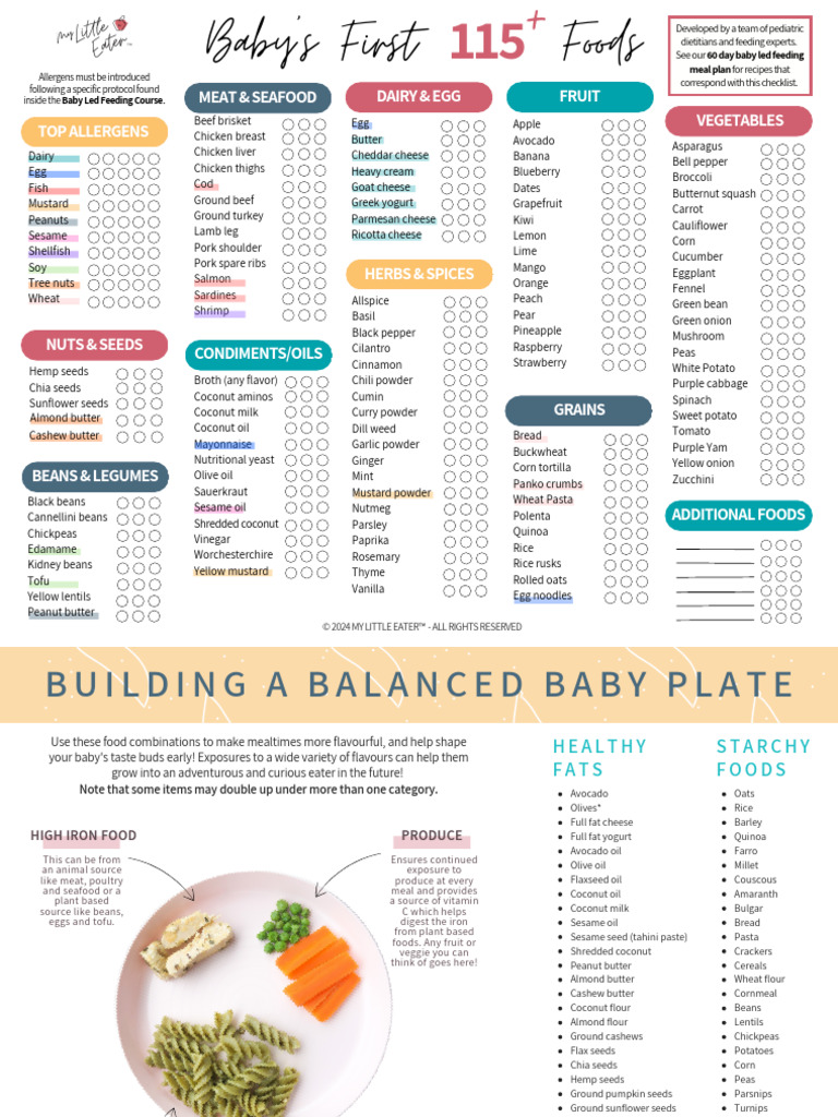 Baby's First Foods Guide and Protocol | PDF | Foods | Vegan Cuisine