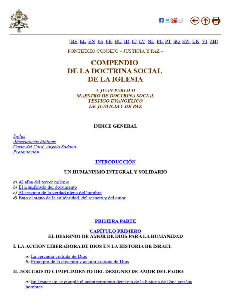 Compendio de Doctrina Social de la Iglesia | PDF